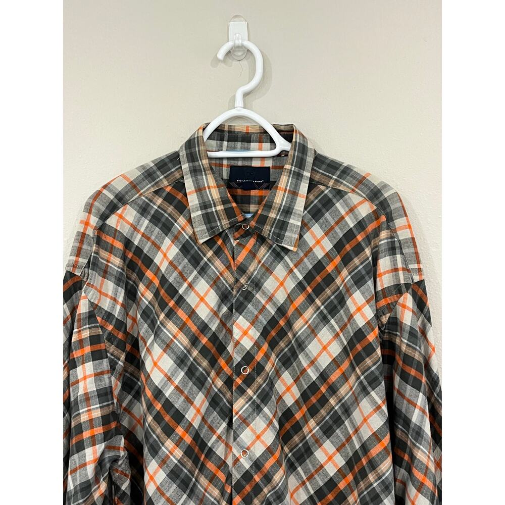 Phat Farm 3XL Plaid Snap Button Shirt Y2K Streetwear Oversized - Picture 3 of 13